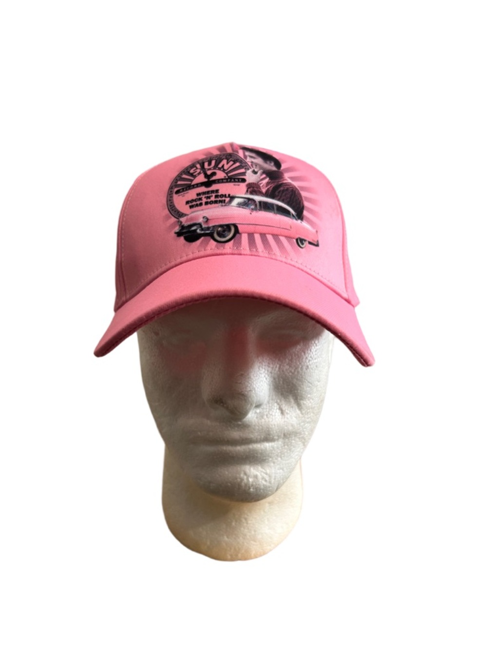 Pink Elvis Graphic Trucker Cap